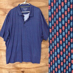 Maelreg Golf Performance Polo Shirt Mens 4XL Patriotic Ice Cream